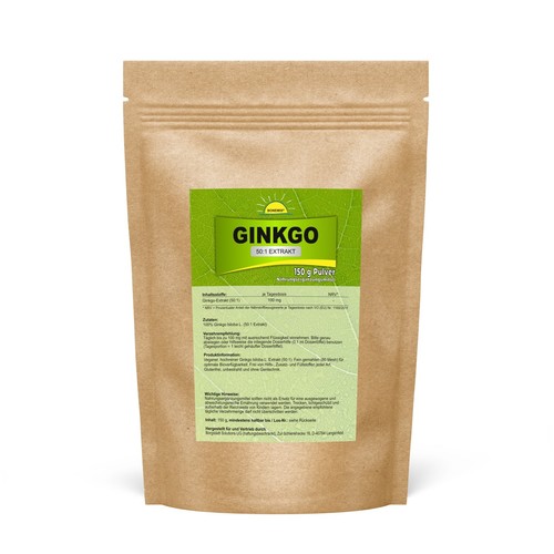 Ginkgo extrakt pulver 150g - ginkgo,