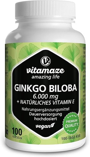 Ginkgo biloba 6000 vegan - ginkgo,