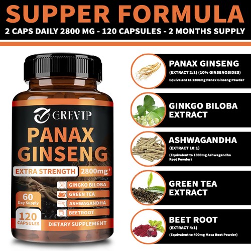 Panax ginseng 120pcs - panax, ginkgo